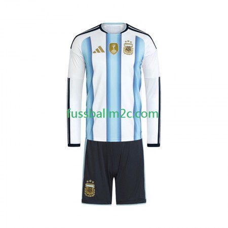 Fußballtrikots Argentinien World Cup Kinder Heim Trikotsatz 2026 Langarm